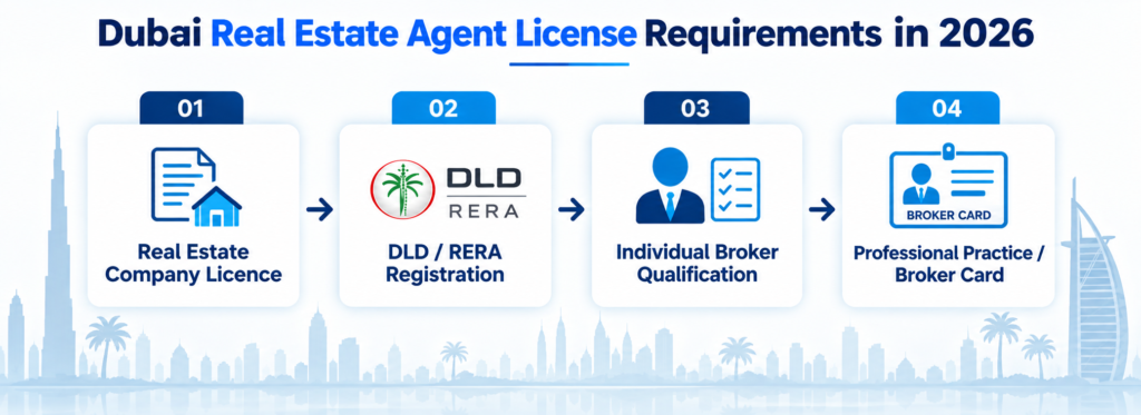 Dubai Real Estate Agent License Requirements in 2026